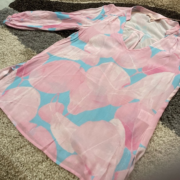 Hutch Women’s Sheer Floral 3/4 Sleeve Tunic/Blouse-XS/NWT-Sold Out Everywhere - Picture 11 of 16